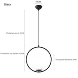 Pendant Lamp Golden Black Modern