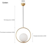 Pendant Lamp Golden Black Modern