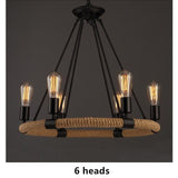 Pendant Lamp LED Light Vintage Rope
