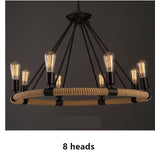 Pendant Lamp LED Light Vintage Rope