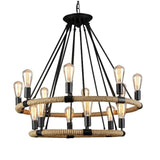Pendant Lamp LED Light Vintage Rope