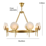 Chandelier Lamp American All Copper